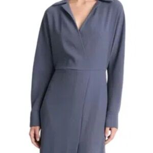 Vince shaped collar, Dolman sleeve dress charcoal